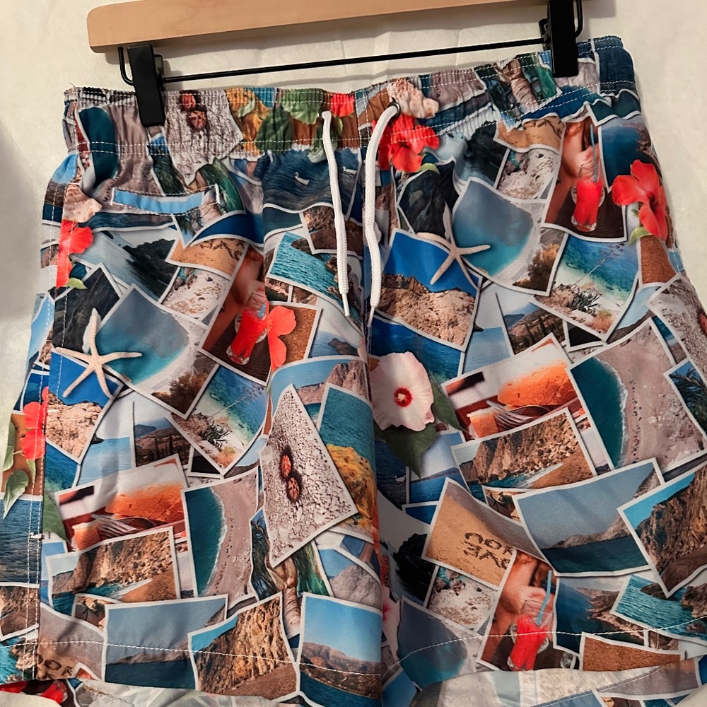 Men's Trunks Large Vacation Photo Short's Size Large